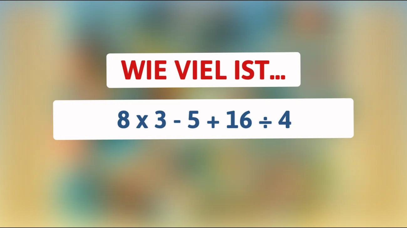 Dieses Rätsel geht viral: Nur 2% der Menschen können es ohne Taschenrechner lösen! Bist du Teil der Elite?"