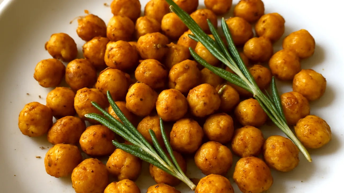 Geröstete Kichererbsen mit Kurkuma und Rosmarin"