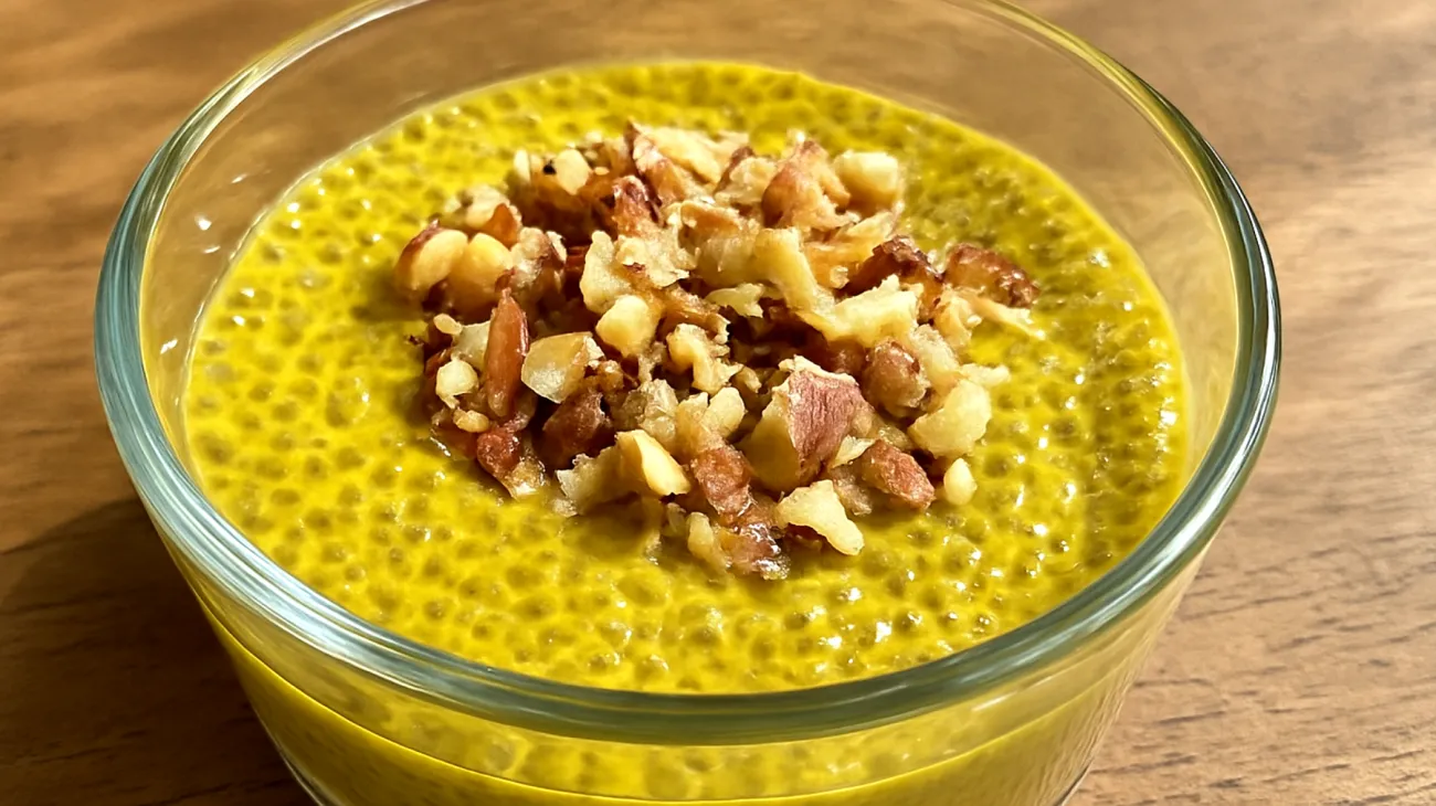 Goldene Milch-Chia-Pudding mit Ashwagandha"