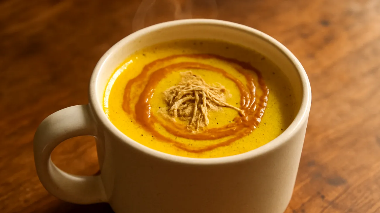 Goldene Milch mit Ashwagandha und Mandelmus"