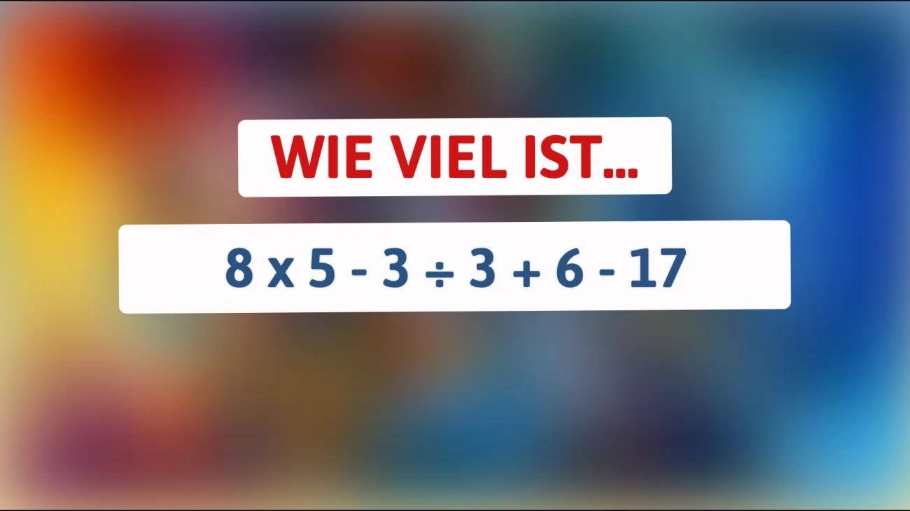Nur 1% der Bevölkerung kann dieses Zahlenrätsel lösen! Bist du schlau genug?"